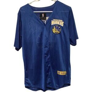 Golden State Warriors NBA Jersey Medium Blue Mesh Embroidered Basketball Top